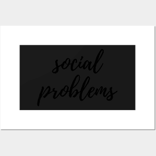 Social Problems Binder Label Posters and Art